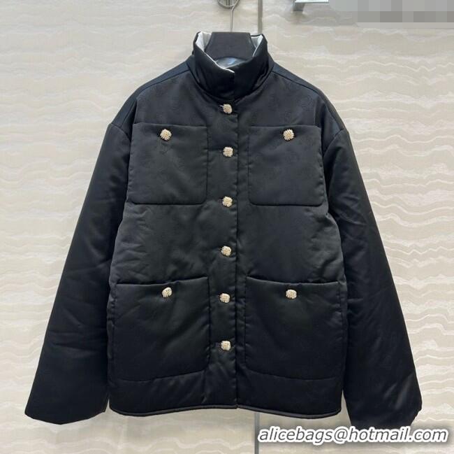 Famous Brand Chanel CC Allover Padded Jacket 0812 Black 2025