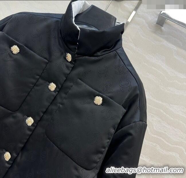 Famous Brand Chanel CC Allover Padded Jacket 0812 Black 2025