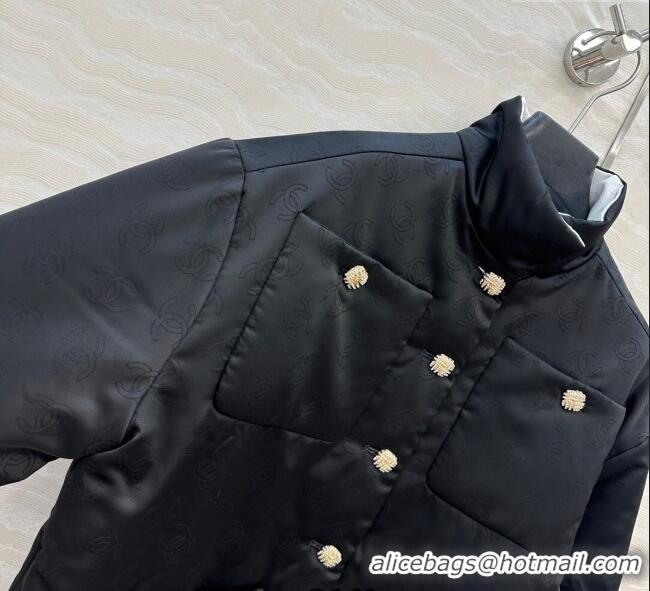 Famous Brand Chanel CC Allover Padded Jacket 0812 Black 2025