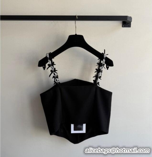 Market Sells Chanel Wool Short Vest with Bow and Pearls Strap CH5042 2025