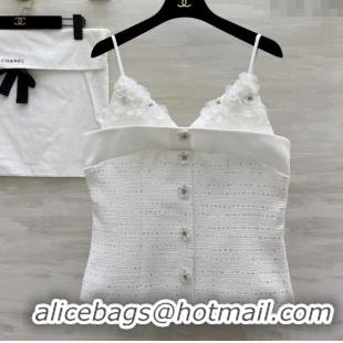 Well Crafted Chanel Tweed Vest CH82122 White 2025