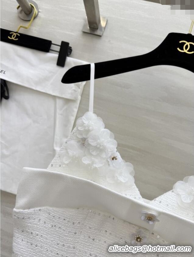 Well Crafted Chanel Tweed Vest CH82122 White 2025