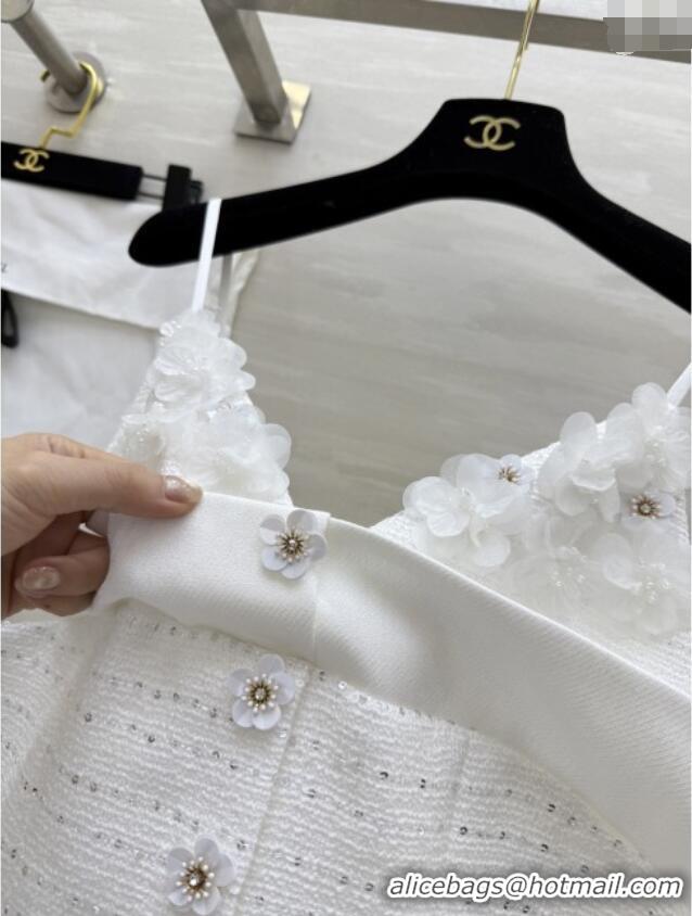 Well Crafted Chanel Tweed Vest CH82122 White 2025