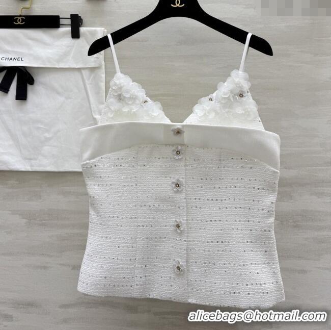 Well Crafted Chanel Tweed Vest CH82122 White 2025