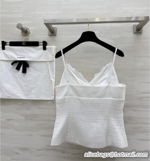Well Crafted Chanel Tweed Vest CH82122 White 2025
