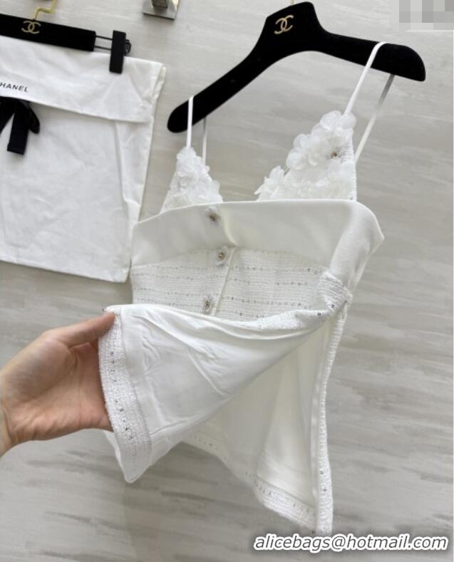 Well Crafted Chanel Tweed Vest CH82122 White 2025