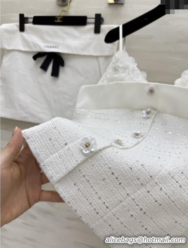 Well Crafted Chanel Tweed Vest CH82122 White 2025