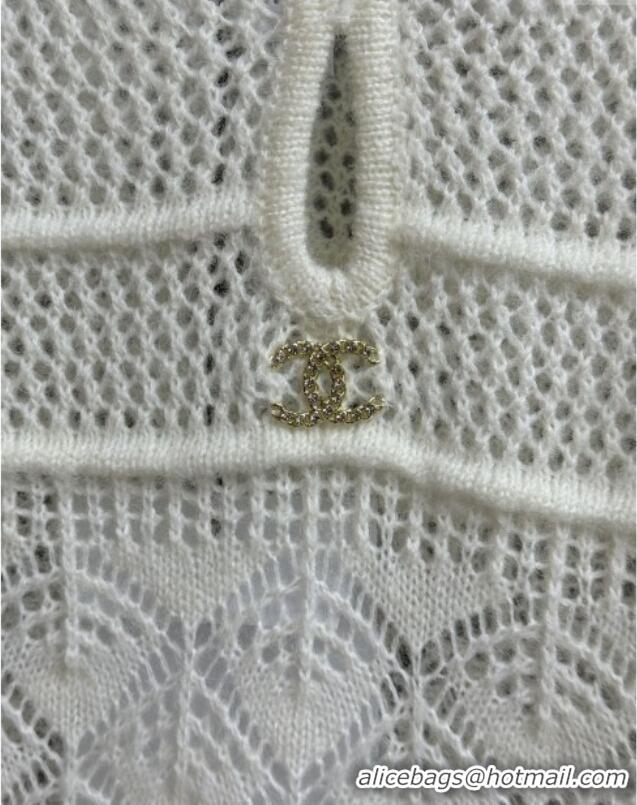 Super Quality Chanel Knit Wool Dress CH82111 White 2025