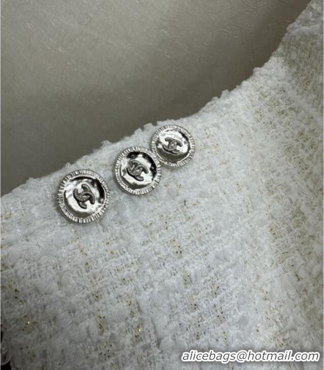 Top Design Chanel Tweed Jacket CH82112 White 2025