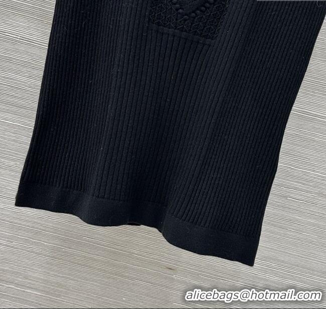 Luxury Cheap Chanel Knit Vest CH82119 Black 2025