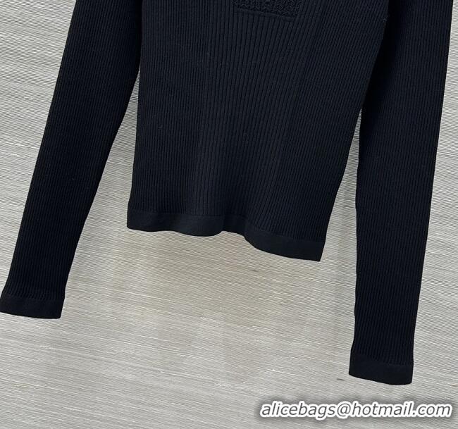 ​Grade Quality Chanel Knit Sweater CH82122 Black 2025