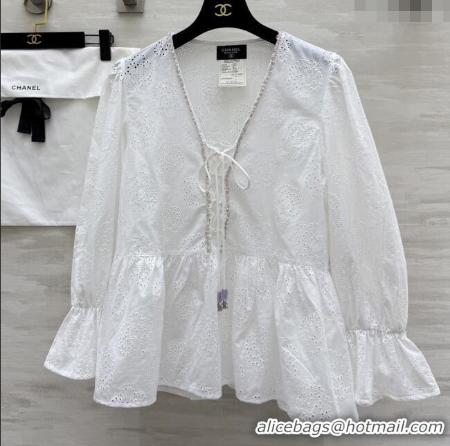 Traditional Discount Chanel Blouse CH82127 White 2025