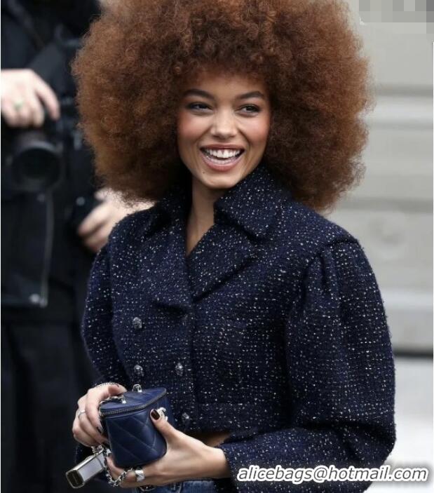 Inexpensive Chanel Tweed & Sequins Jacket CH82129 Blue 2025