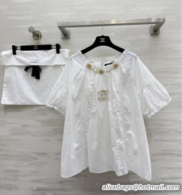 Reasonable Price Chanel Top CH82136 White 2025