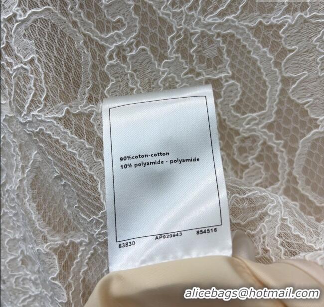 ​Super Quality Chanel Lace Jacket CH82140 Beige/White 2025