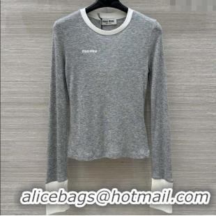 Buy Discount Miu Miu Shirt M82102 Grey 2025