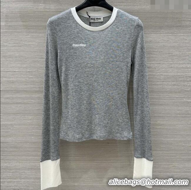 Buy Discount Miu Miu Shirt M82102 Grey 2025