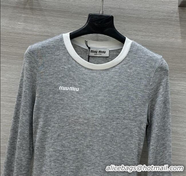 Buy Discount Miu Miu Shirt M82102 Grey 2025