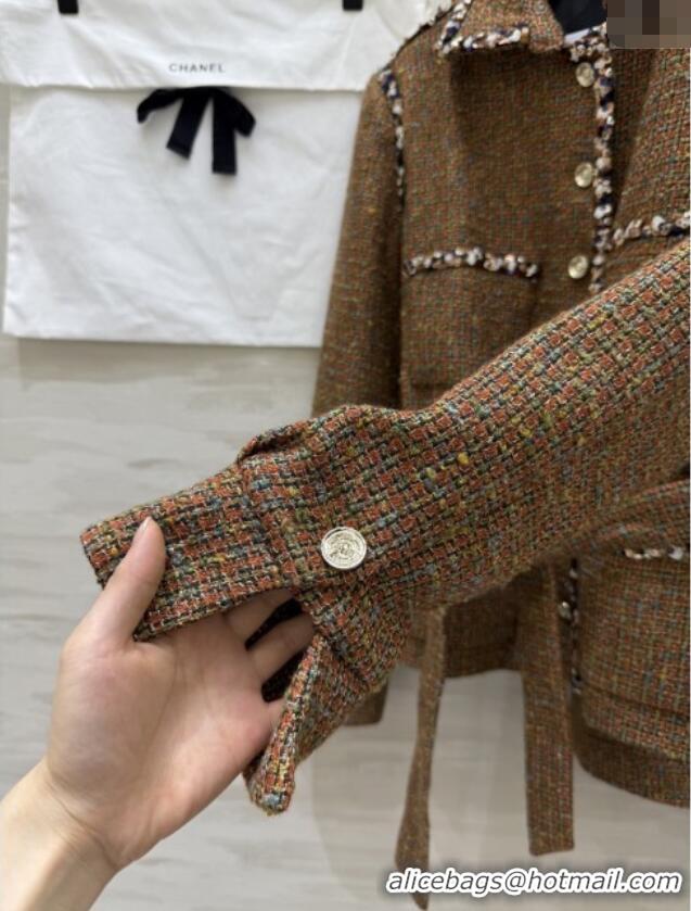 Well Crafted Chanel Tweed Skirt & Jacket CH82119 Brown 2025