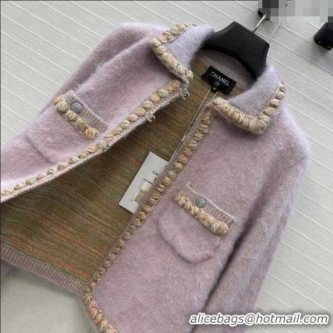 Reasonable Price Chanel Cashmere & Wool Cardigan CH090105 Purple 2025