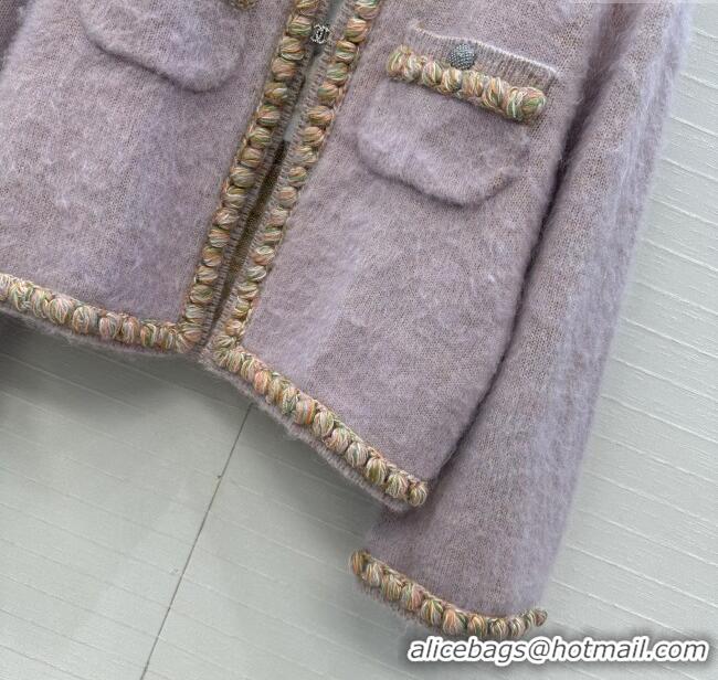 Reasonable Price Chanel Cashmere & Wool Cardigan CH090105 Purple 2025