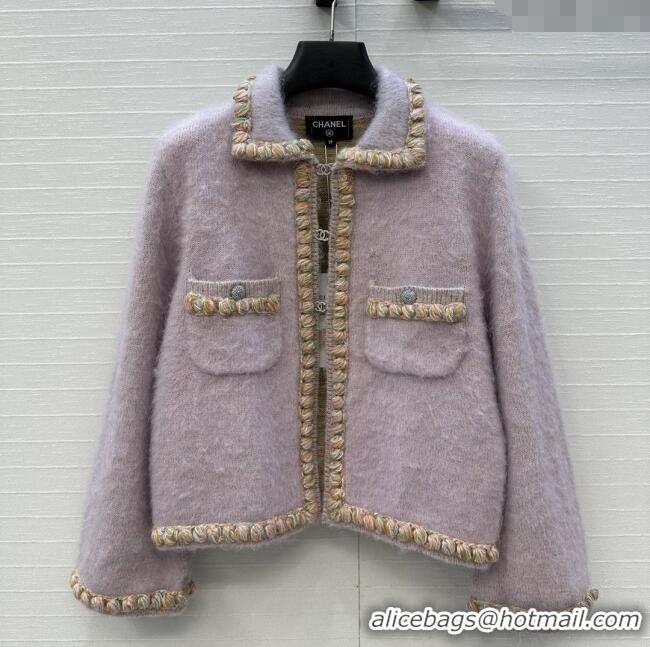 Reasonable Price Chanel Cashmere & Wool Cardigan CH090105 Purple 2025