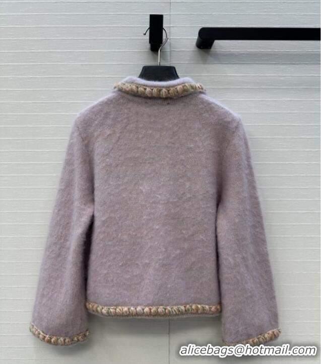 Reasonable Price Chanel Cashmere & Wool Cardigan CH090105 Purple 2025