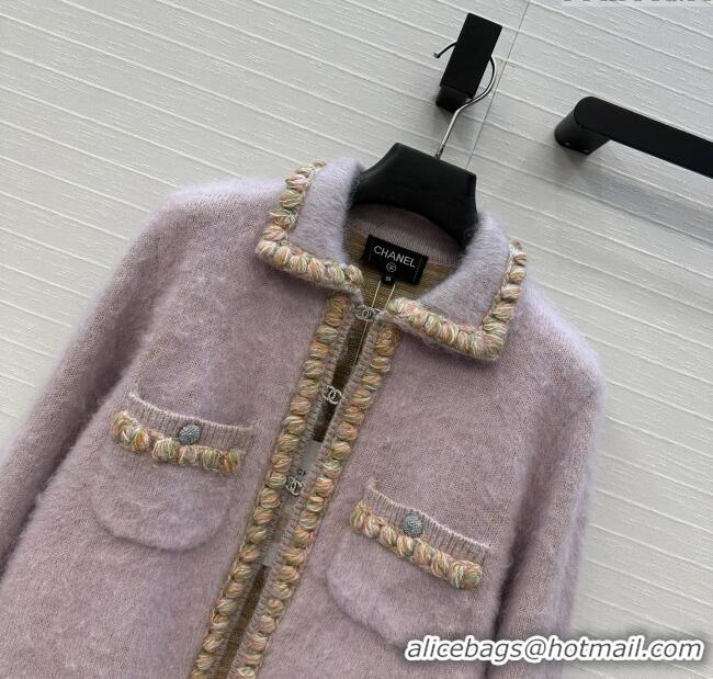 Reasonable Price Chanel Cashmere & Wool Cardigan CH090105 Purple 2025