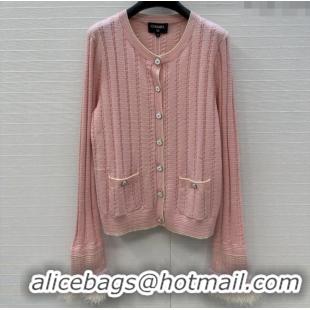 Buy Discount Chanel Cashmere Cardigan CH090201 Pink 2025