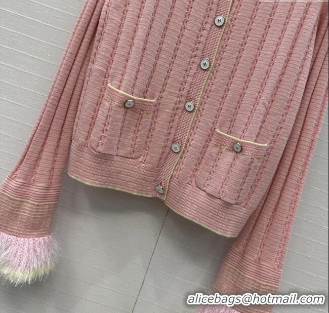 Buy Discount Chanel Cashmere Cardigan CH090201 Pink 2025