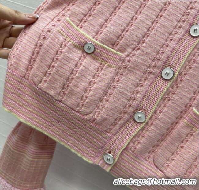 Buy Discount Chanel Cashmere Cardigan CH090201 Pink 2025