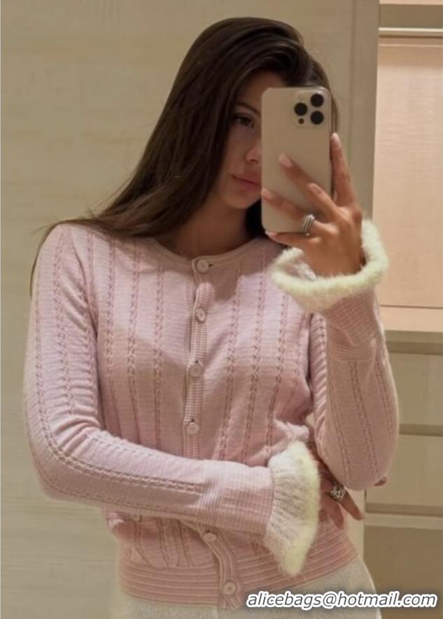 Buy Discount Chanel Cashmere Cardigan CH090201 Pink 2025