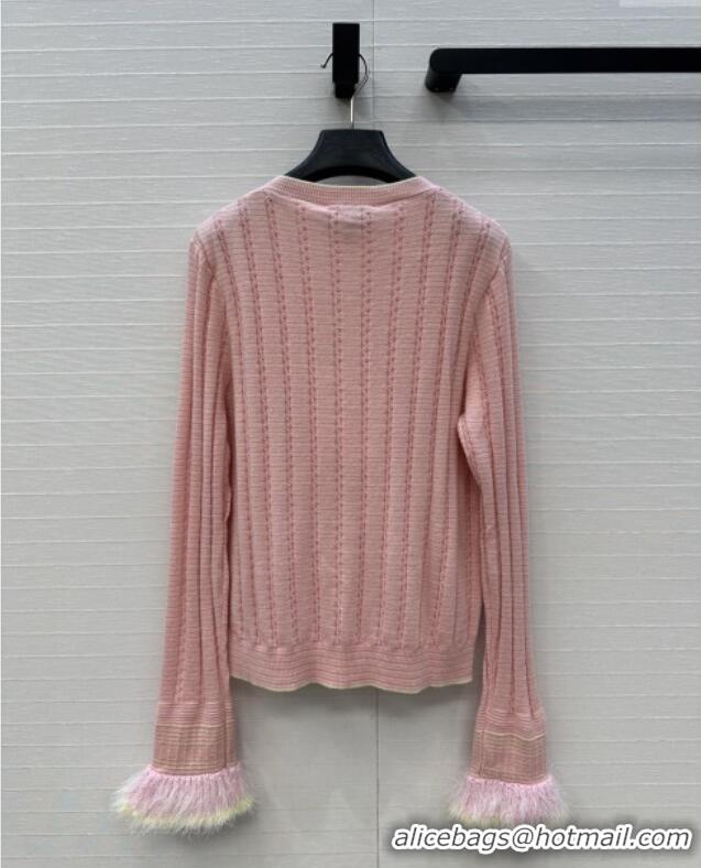 Buy Discount Chanel Cashmere Cardigan CH090201 Pink 2025