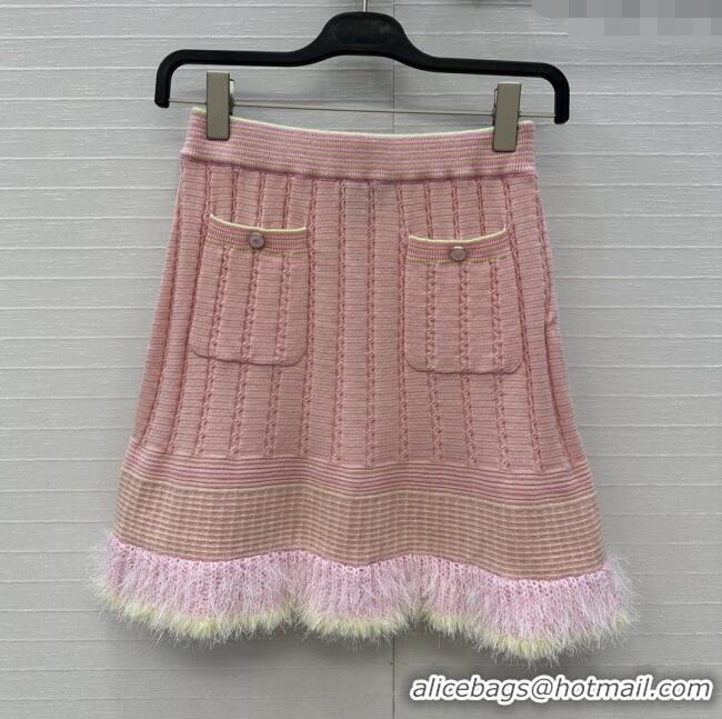 Well Crafted Chanel Cashmere Skirt CH090202 Pink 2025