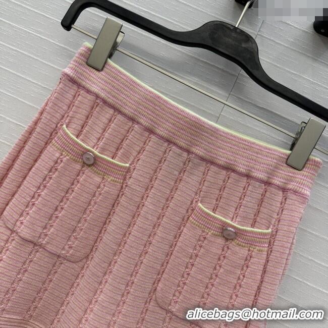 Well Crafted Chanel Cashmere Skirt CH090202 Pink 2025