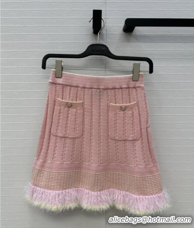 Well Crafted Chanel Cashmere Skirt CH090202 Pink 2025