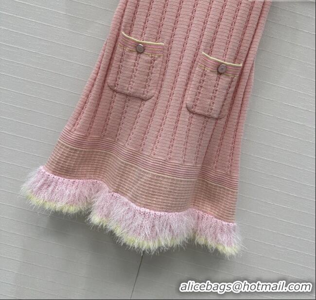 Buy Discount Chanel Cashmere Dress CH090203 Pink 2025