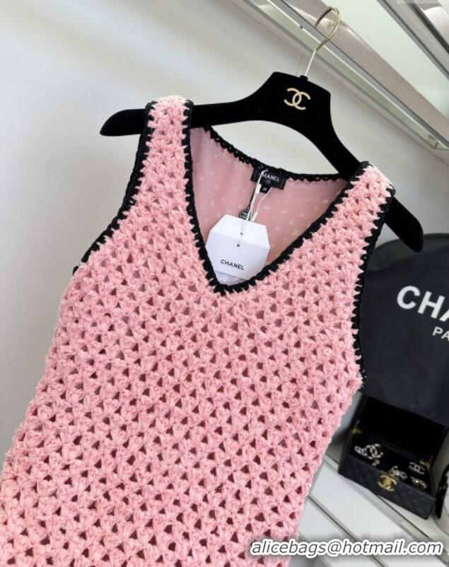 ​Luxury Cheap Chanel Knit Dress CH090218 Pink 2025