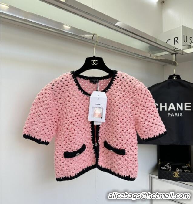 ​Top Quality Chanel Knit Cardigan and Skirt CH090221 Pink 2025