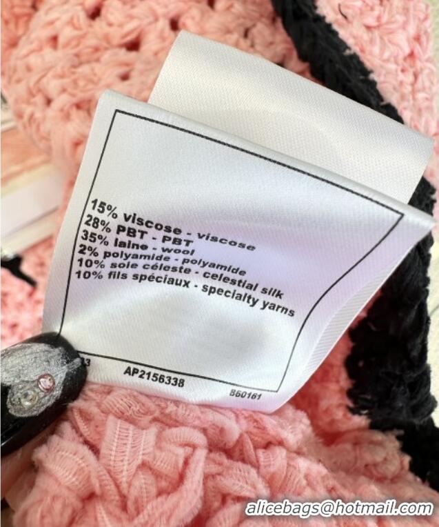 ​Top Quality Chanel Knit Cardigan and Skirt CH090221 Pink 2025