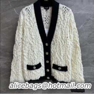 Super Quality Chanel Wool Cardigan CH090405 White 2025