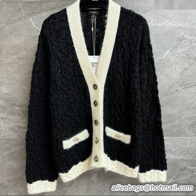 Well Crafted Chanel Wool Cardigan CH090406 Black 2025