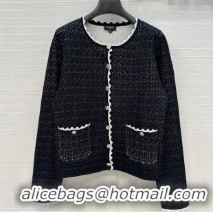 Unique Discount Chanel Tweed Jacket CH090402 Black/White 2025