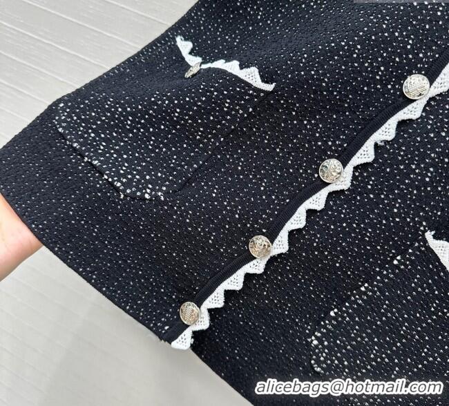 Unique Discount Chanel Tweed Jacket CH090402 Black/White 2025