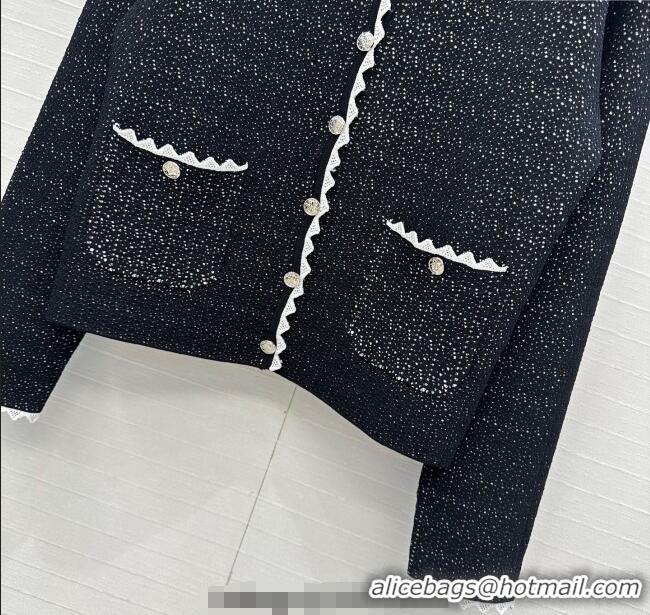 Unique Discount Chanel Tweed Jacket CH090402 Black/White 2025