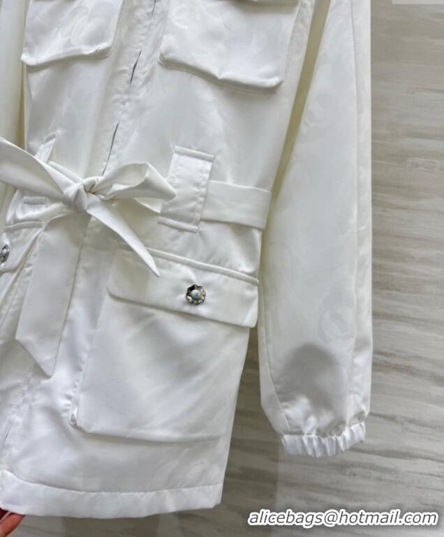 Best Price Chanel Jacket with Belt CH0904085 White 2025
