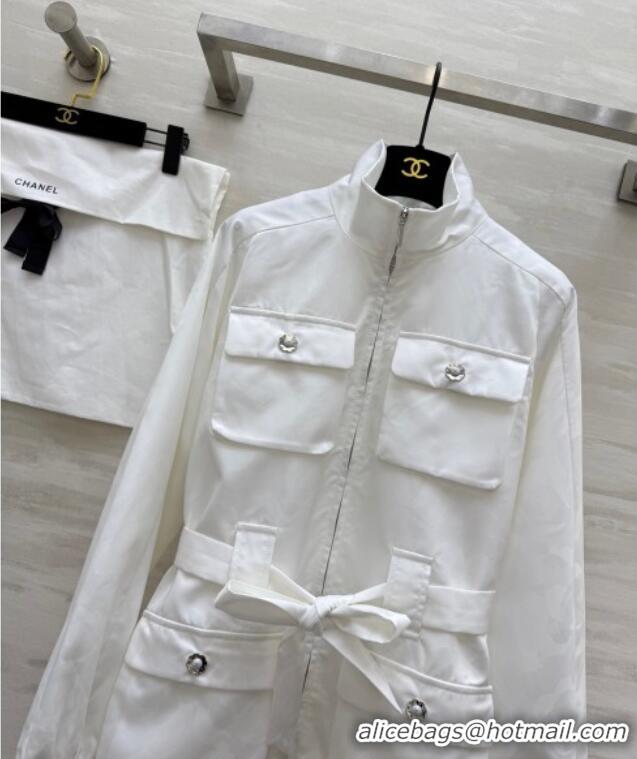 Best Price Chanel Jacket with Belt CH0904085 White 2025