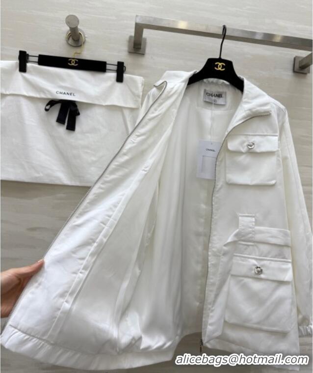 Best Price Chanel Jacket with Belt CH0904085 White 2025