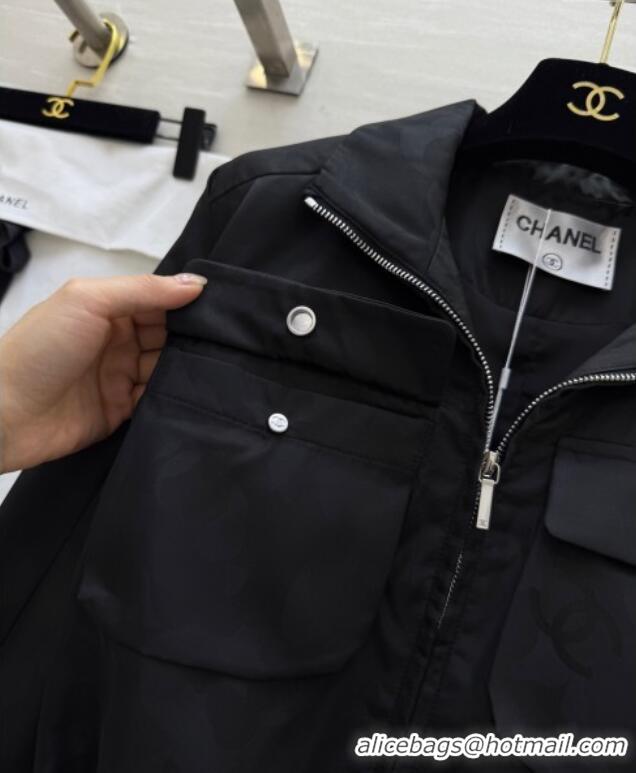 Famous Brand Chanel Jacket with Belt CH0904085 Black 2025