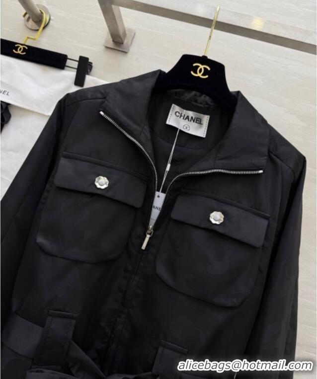 Famous Brand Chanel Jacket with Belt CH0904085 Black 2025